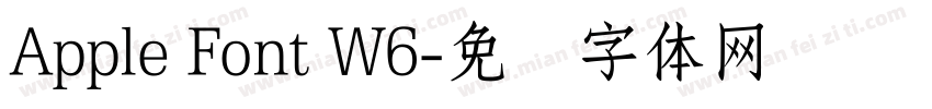 Apple Font W6字体转换